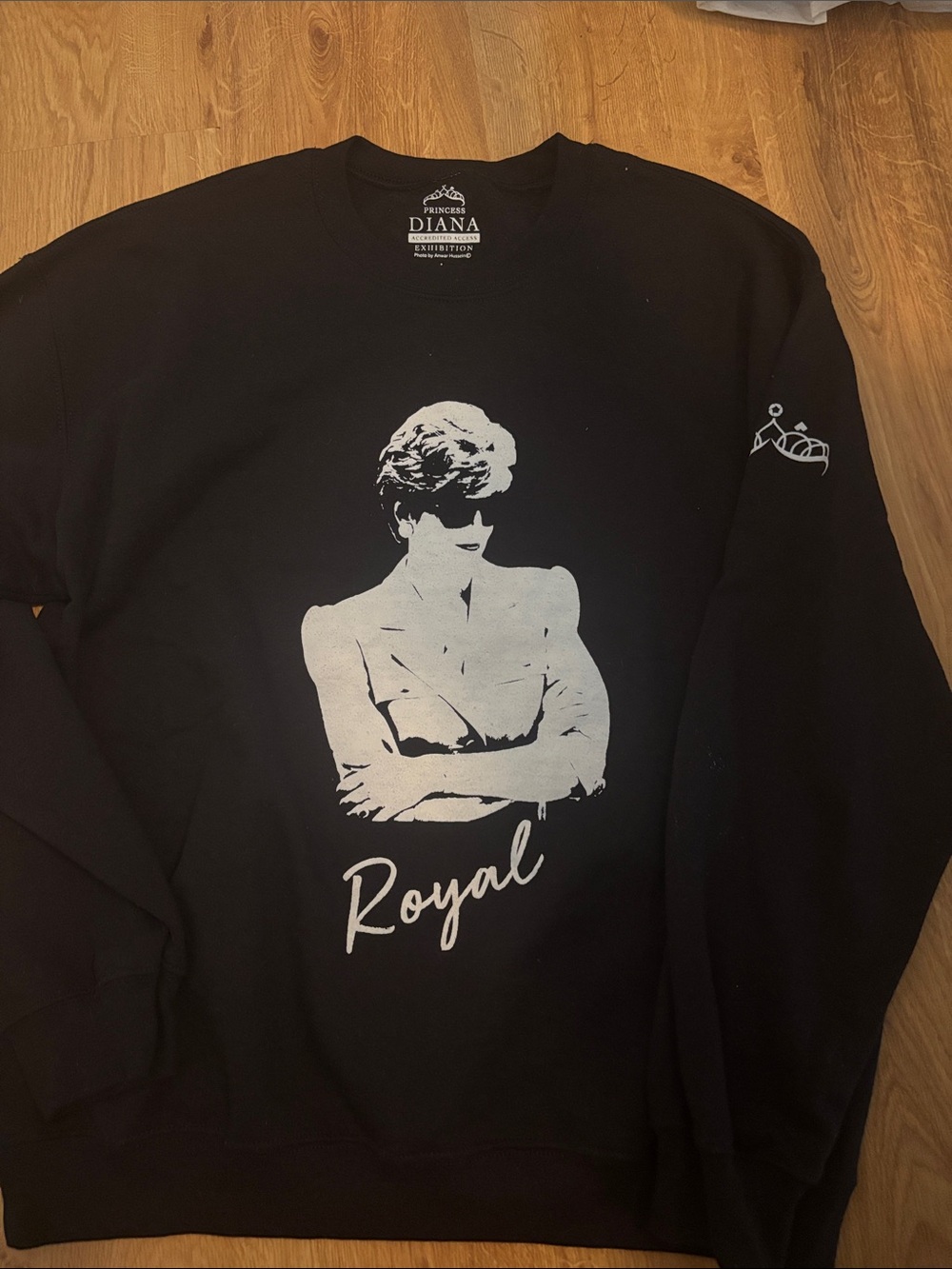 Royal Black Graphic Crewneck Sweater